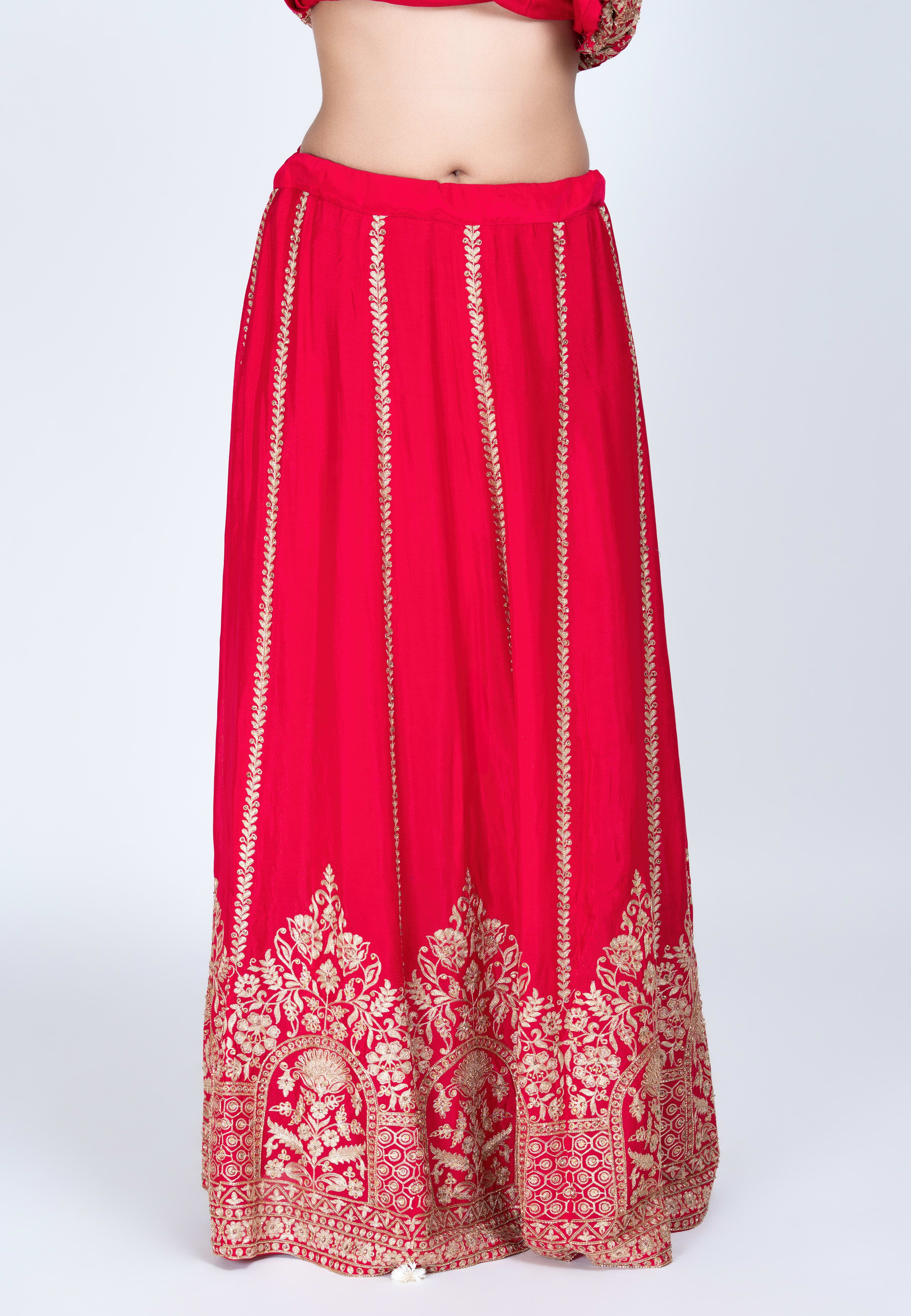 Rani Paplom Short Anarkali Suit With Skirt