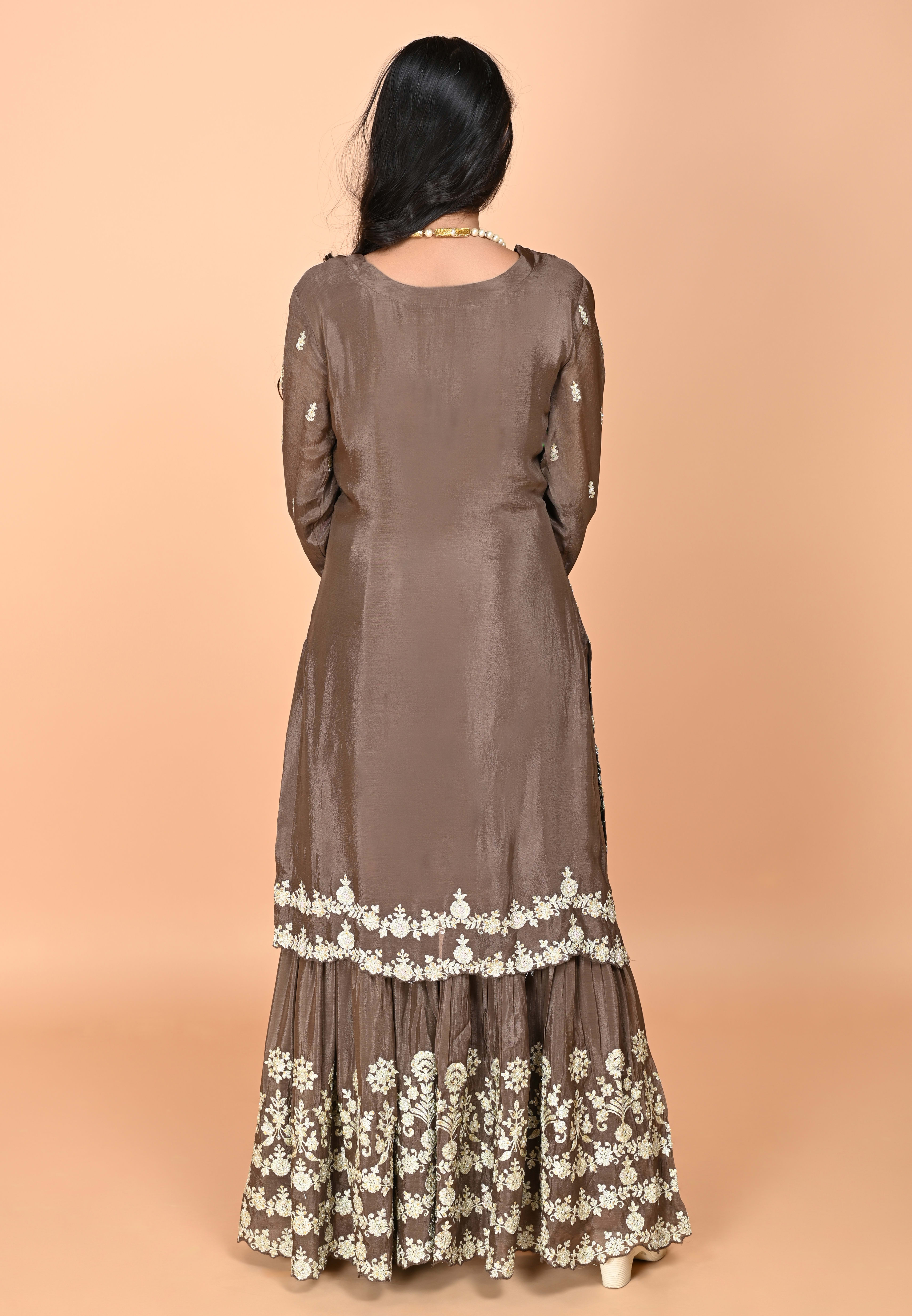 Mouse Straight Suit With Gharara