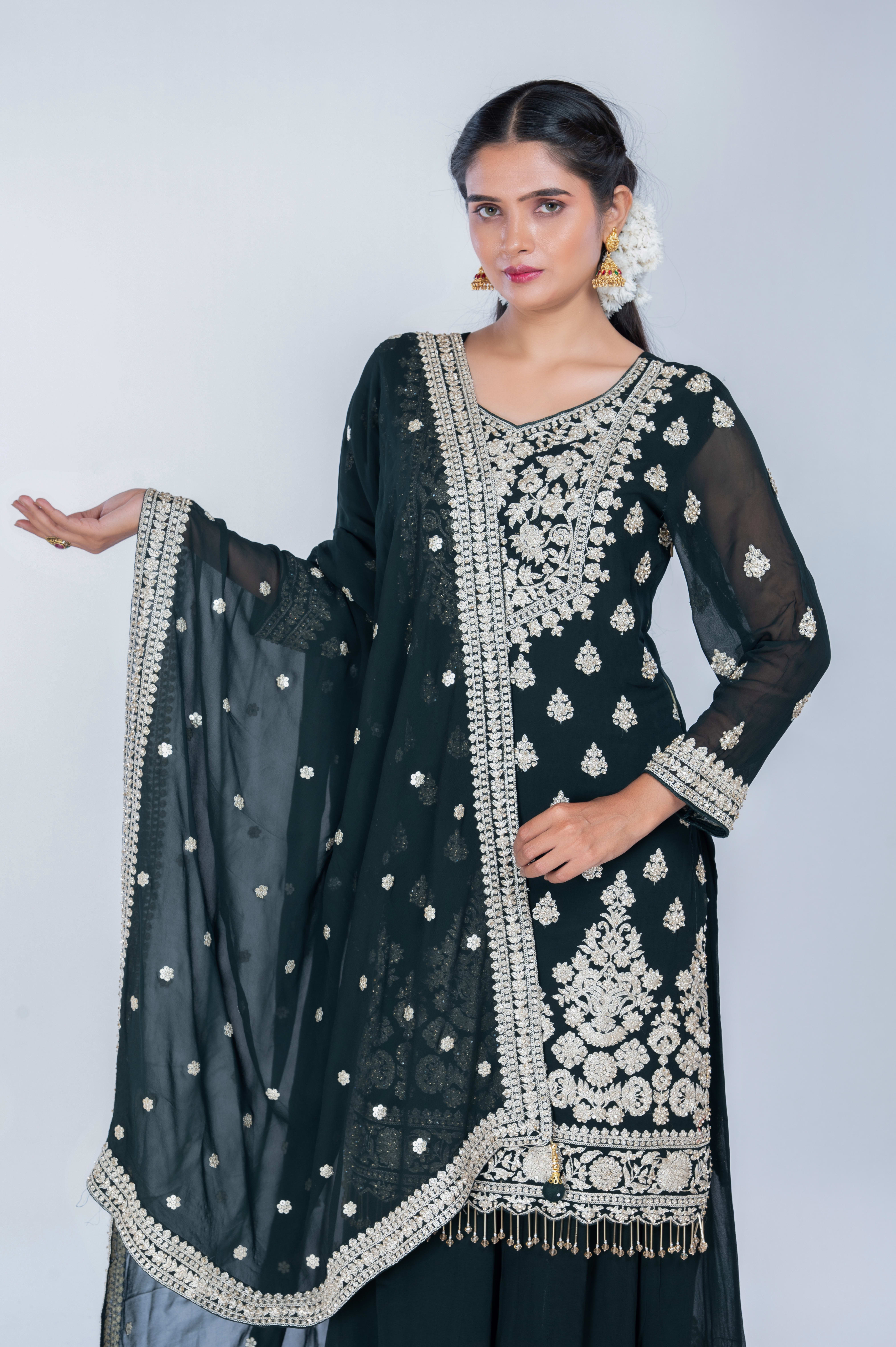 M.green Straight Suit with Sharara