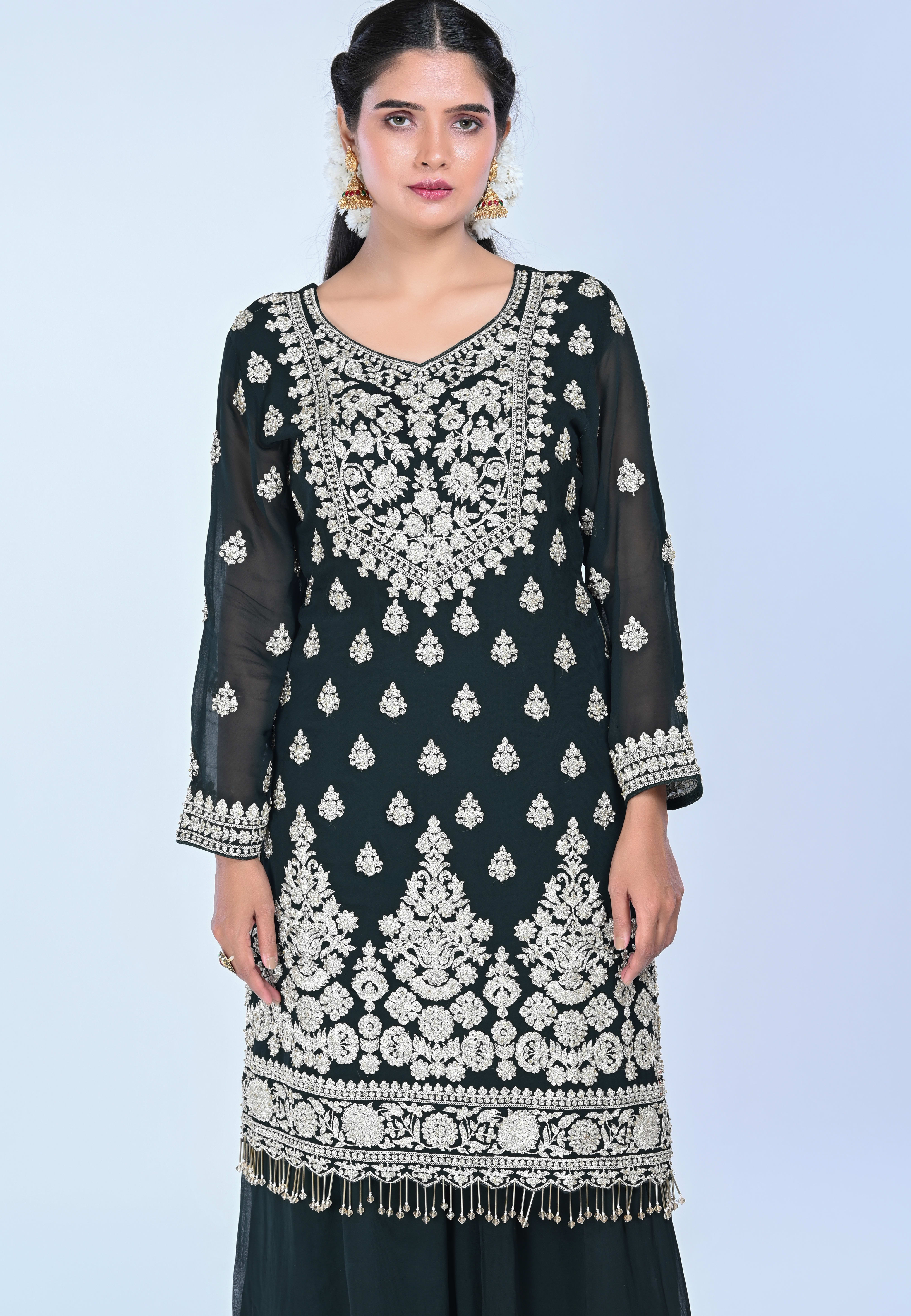 M.green Straight Suit with Sharara