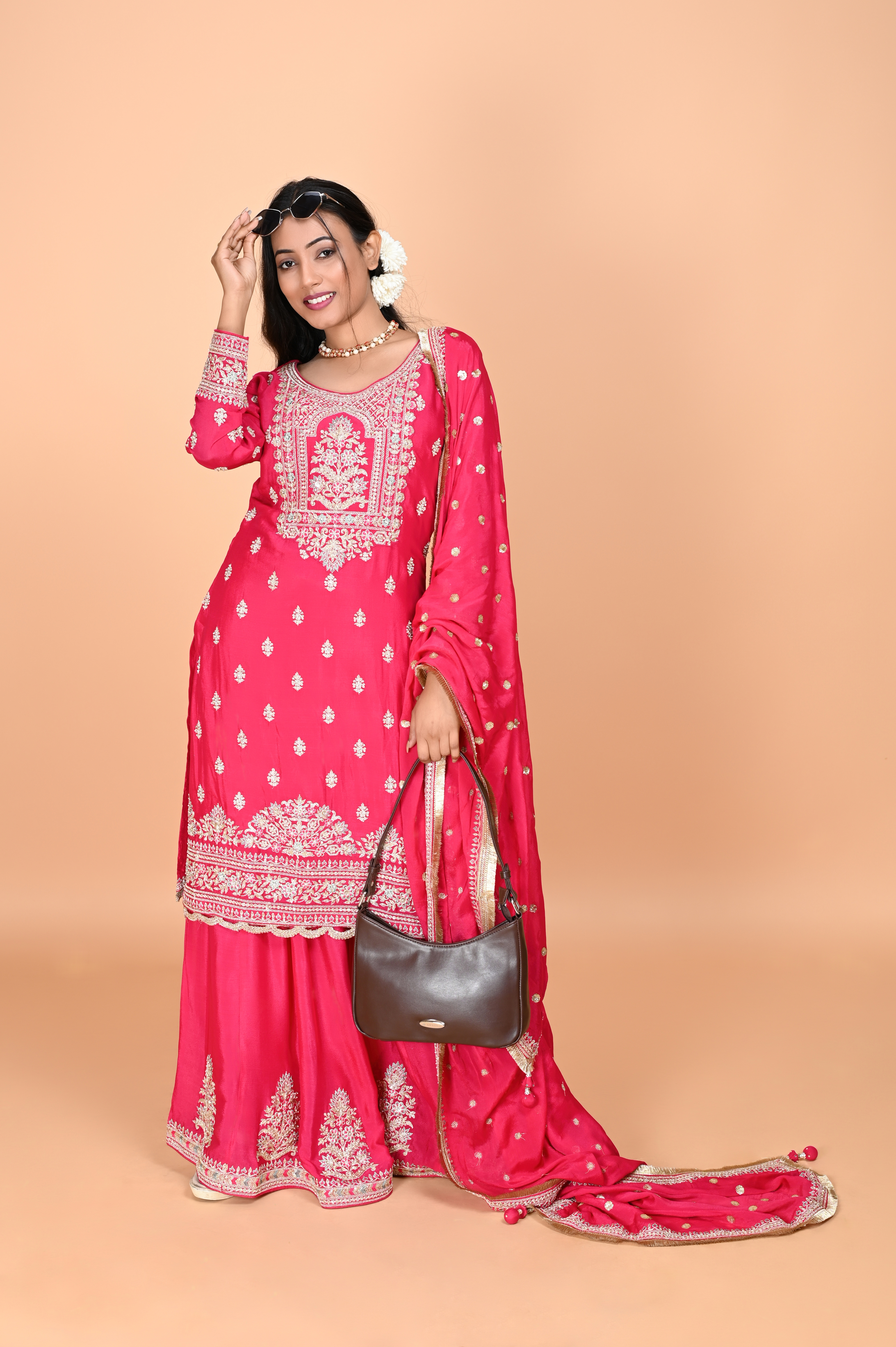 Rani Straight suit with Sharara