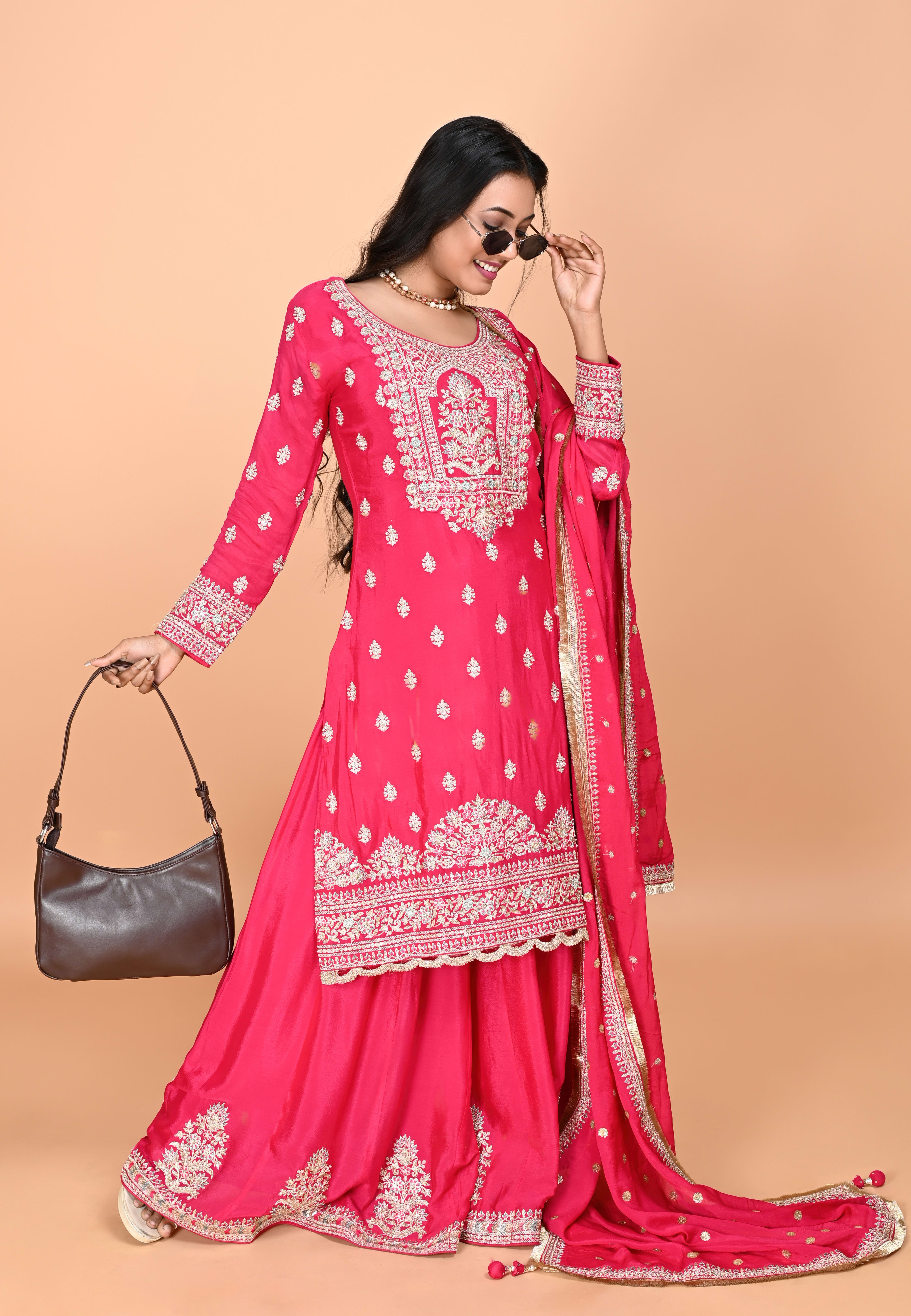Rani Straight suit with Sharara