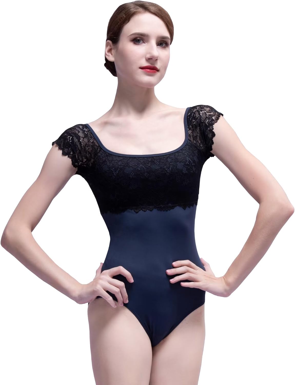 Justaucorps Dansemanche Courte Dentelle