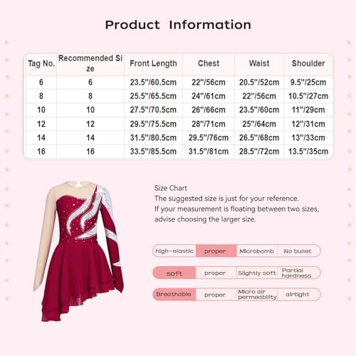 Vue 7 de Asymetrique Robe De Patinage