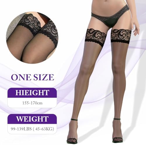 Vue 3 de Bas En Dentelle Pour