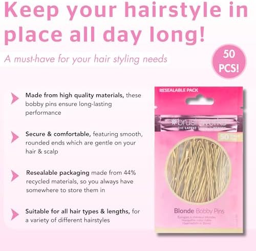 Vue 2 de Brushworks Blonde Bobby Pins