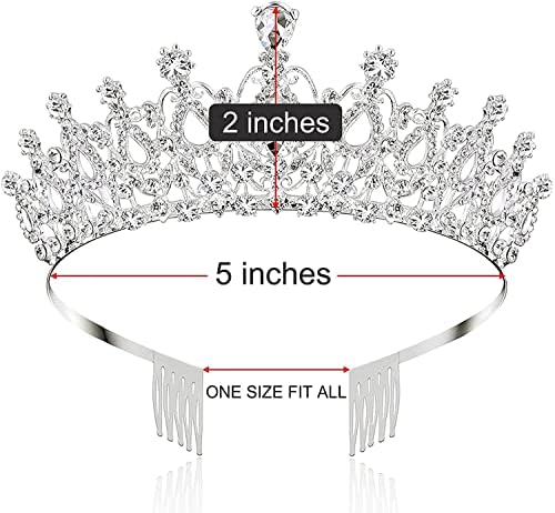 Vue 3 de Tiara Cristal Couronne Diademe