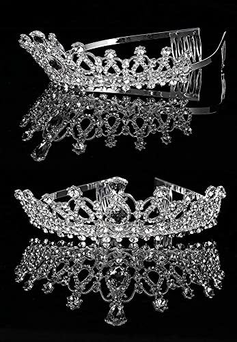 Vue 6 de Tiara Cristal Couronne Diademe
