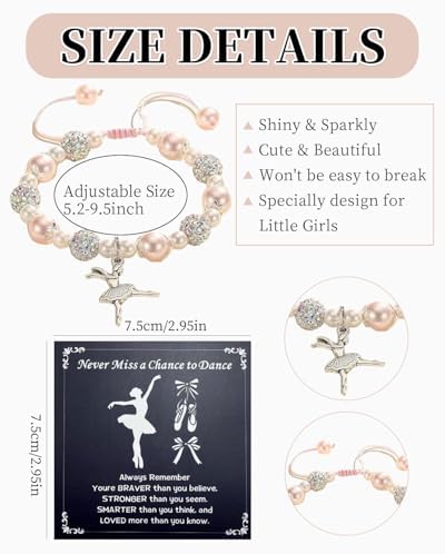 Vue 2 de Bracelet De Perles Ballerine