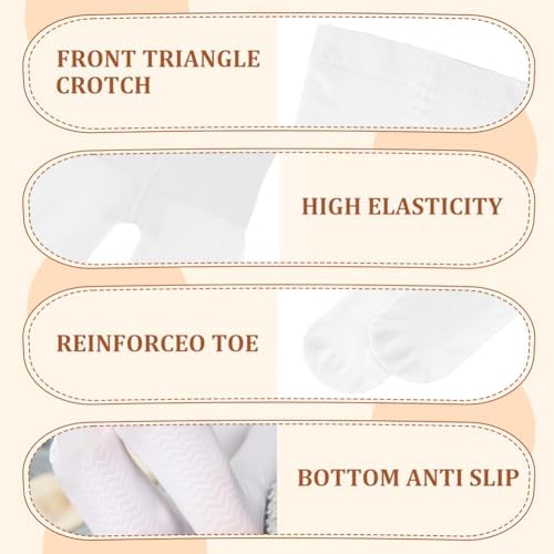 Vue 4 de Collants Fille Collant Danse