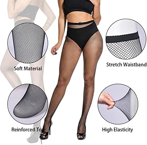 Vue 3 de Collants Resille Femme Sexy