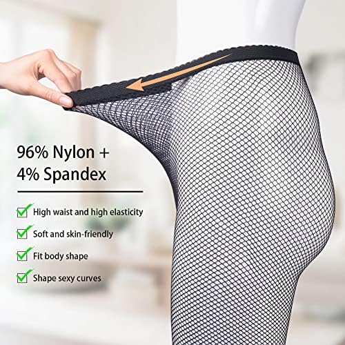 Vue 4 de Collants Resille Femme Sexy