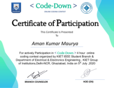 Code-Down - Hackathon by KIET IEEE
