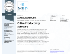 Office Productivity Software - Specialization
