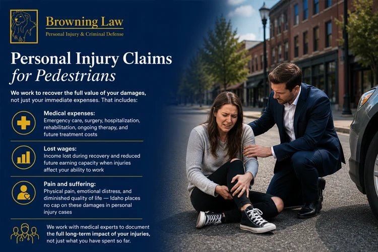 Personal injury claims for pedestrians — Browning Law Idaho Falls