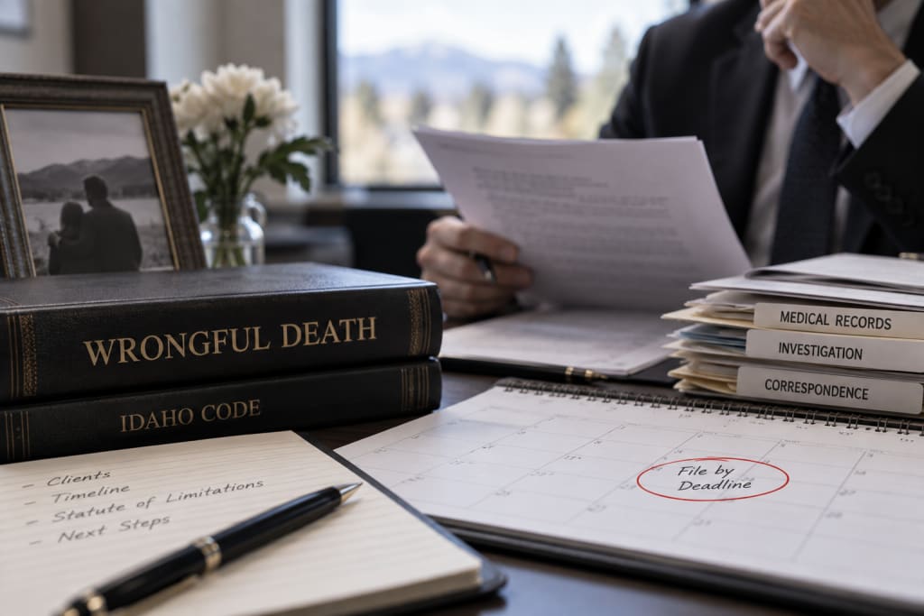 Idaho wrongful death filing deadline documents