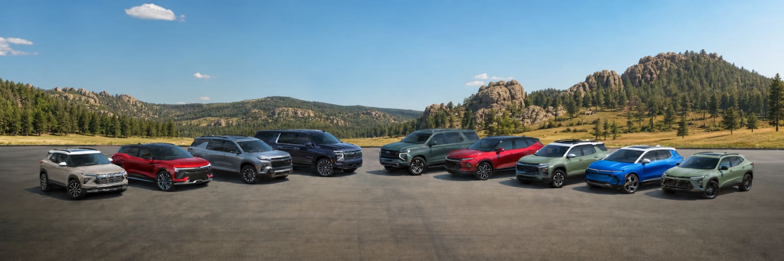 Chevrolet SUV lineup from compact crossovers to full-size models