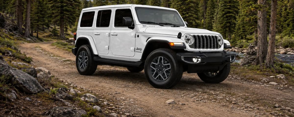 2026 Jeep Wrangler Sahara in the forest
