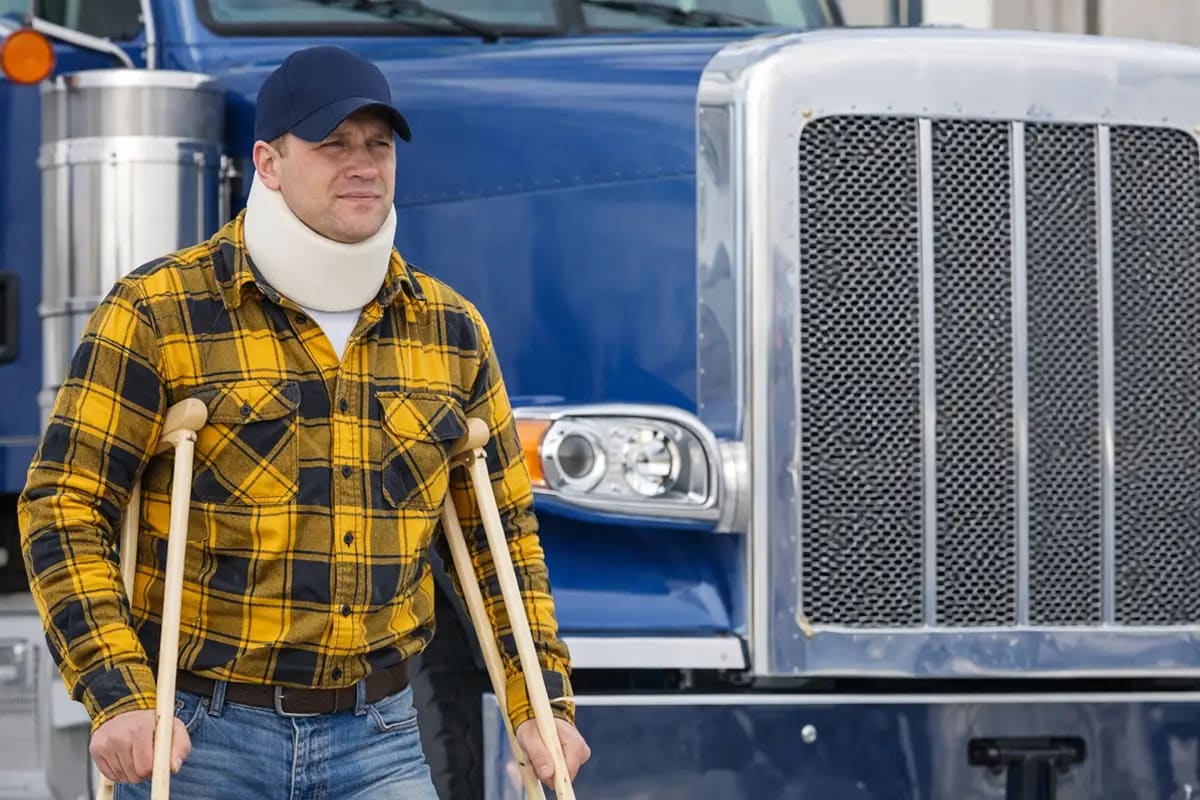 Injured trucker after a commercial vehicle accident