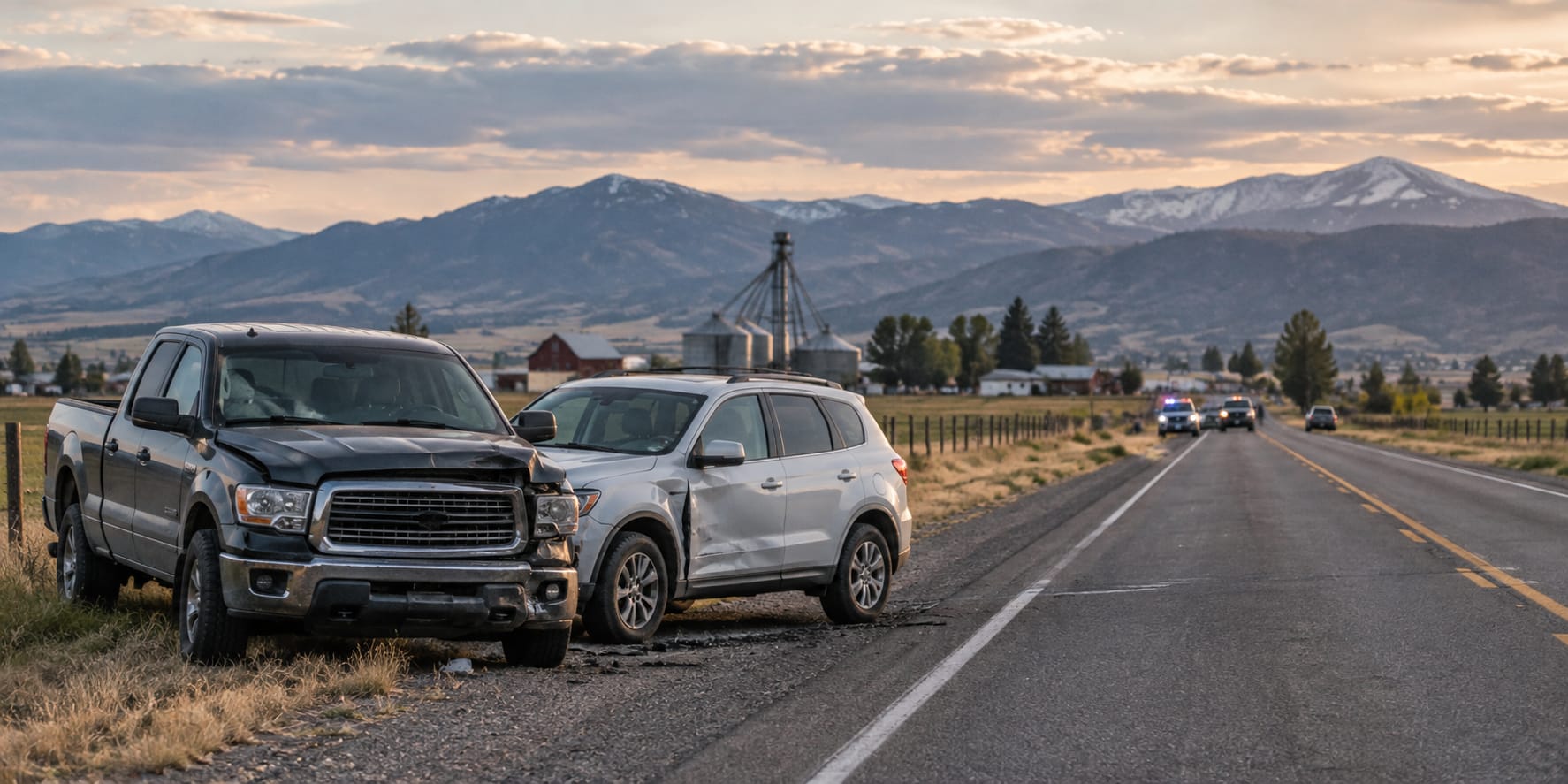 Car crash on the US-20 corridor in Rigby, Idaho