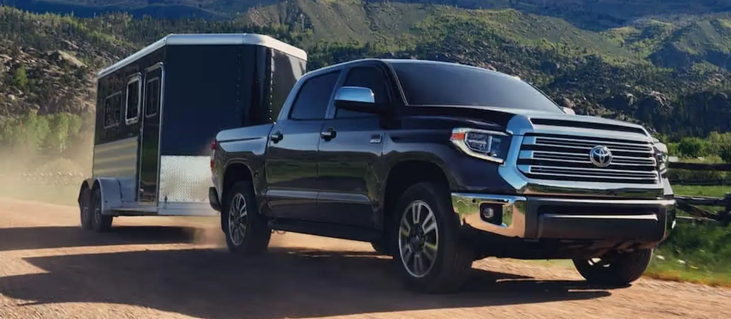Toyota Tundra towing a camper