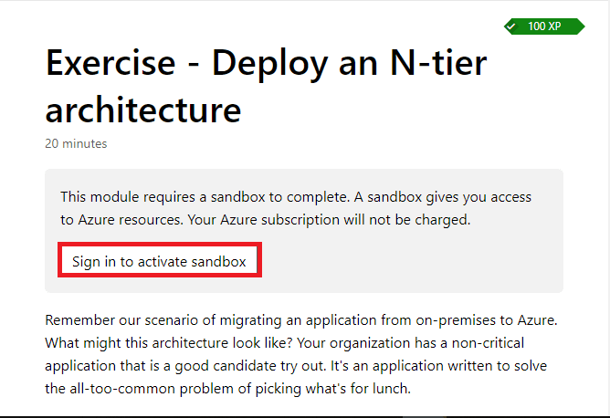 Chọn –> Sign in to activate sandbox