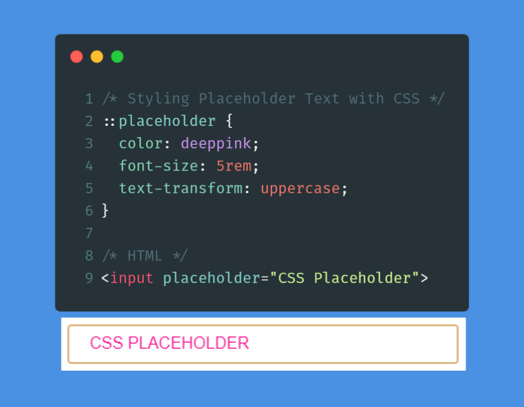 Input text placeholder