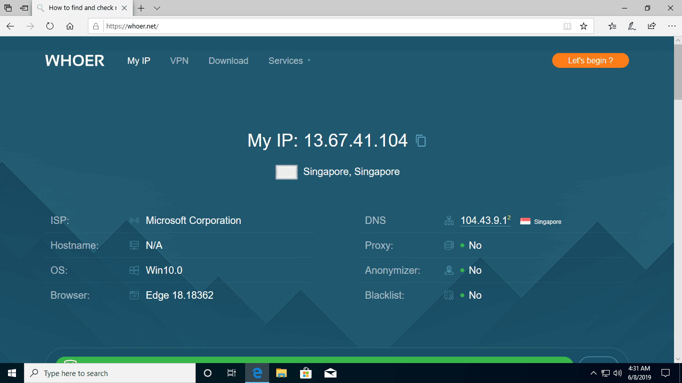 Cuối cùng, đây là địa chỉ IP của VPS được đặt ở Singapore. Điều này sẽ rất thuận lợi cho quá trình điều khiển từ máy của bạn đến VPS vì xét về vị trí thì Singapore ở gần Việt Nam nên sẽ không bị lag, giật khi remote!