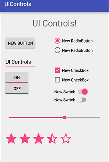 Các thành phần tương tác trong giao diện của ứng dụng - UI Controls ...
