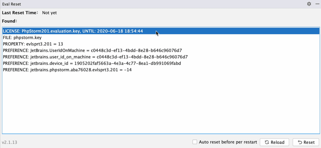 Use IDE Eval Reset Plugin
