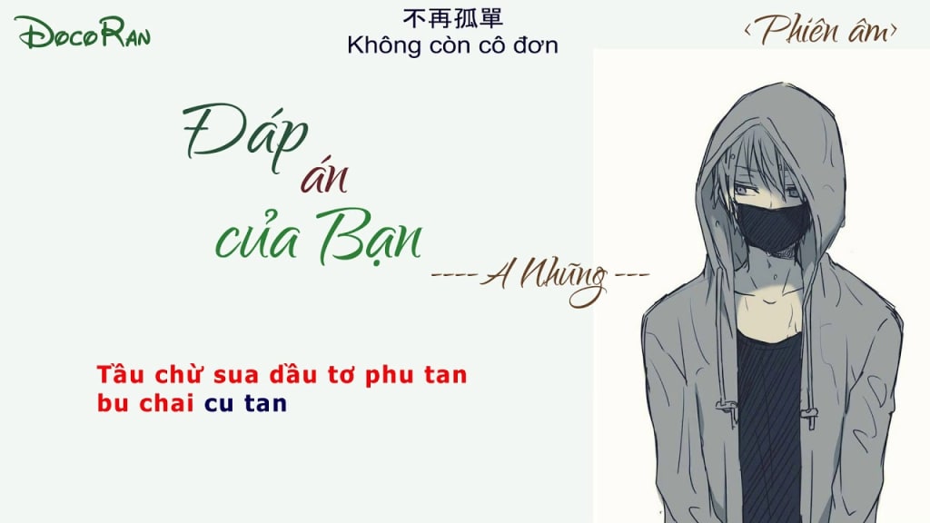 Cảm âm Đáp án của bạn - A Nhũng