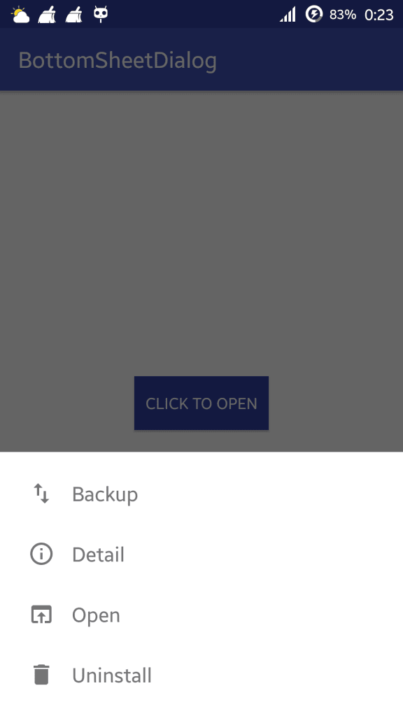 Hướng dẫn tạo Material Dialog Bottom Sheet Android