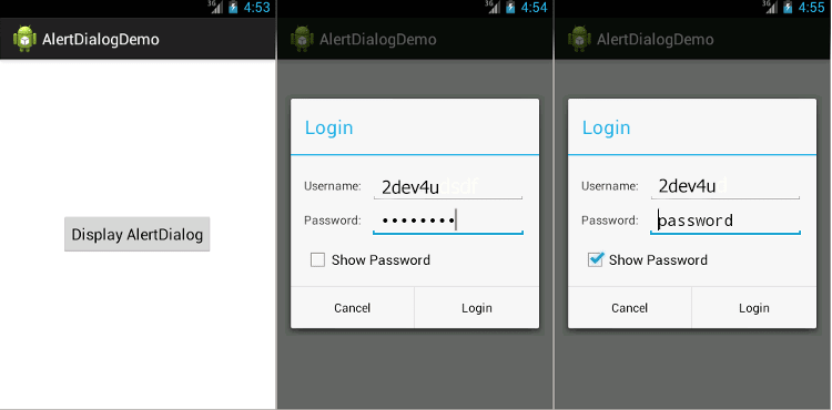 Tạo AlertDialog với Custom Layout sử dụng XML Layout