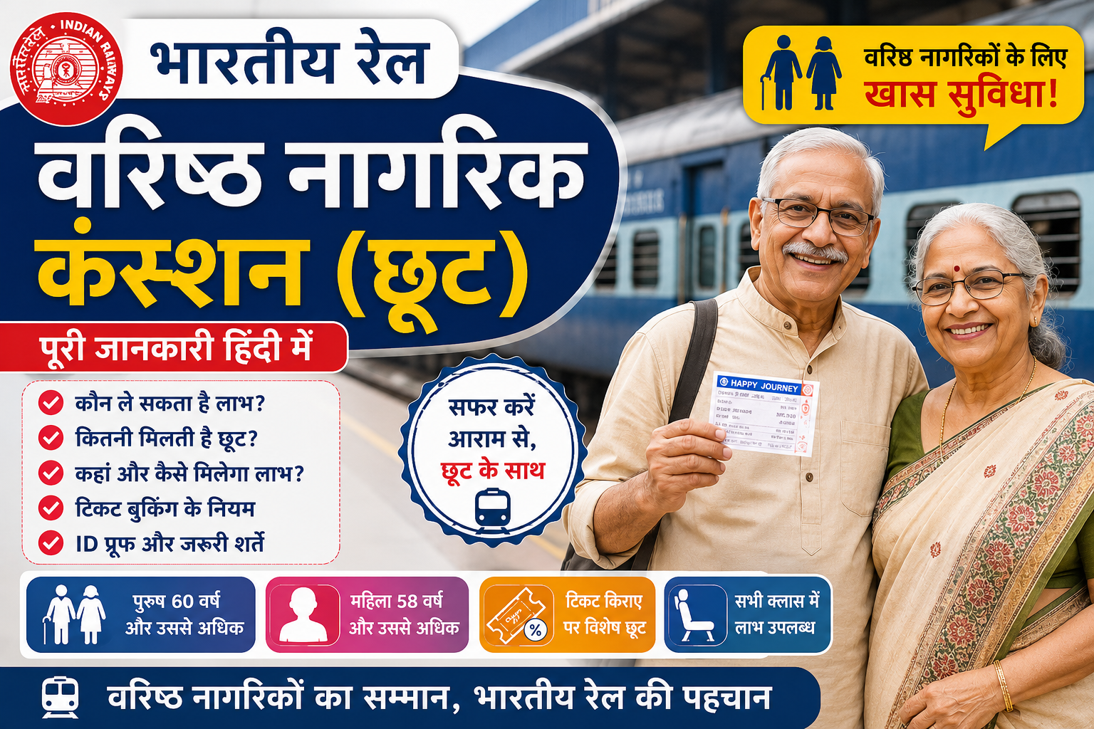 Railway Senior Citizen Concession Guide | वरिष्ठ नागरिक रियायत गाइड
