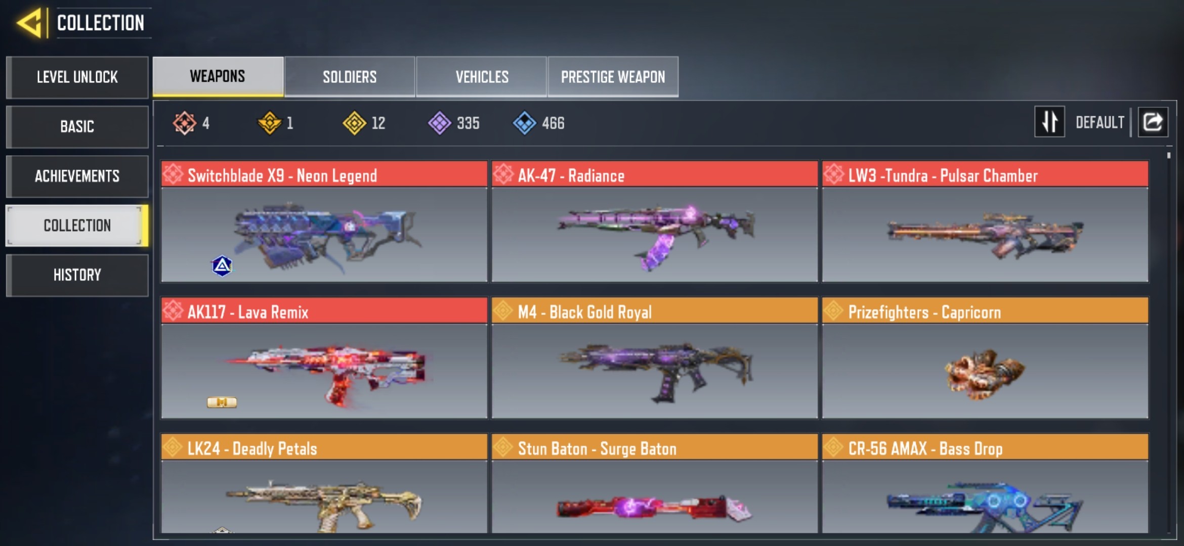 [Level 400] 10 CP Spins || 4 Mythic & 12 Legendary Weapons || OG Epic Skins || Mythic Tundra x Mythic Switchblade || Activision Only