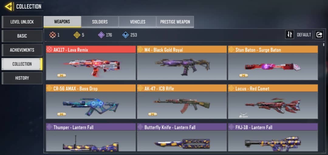 Call of Duty Mobile Account – ( ONLY ACTIVISION LOGIN ) 1MYTHICS 5 LEGEND GUNS ll LEVEL 280 ll ANDROID ADN IOS