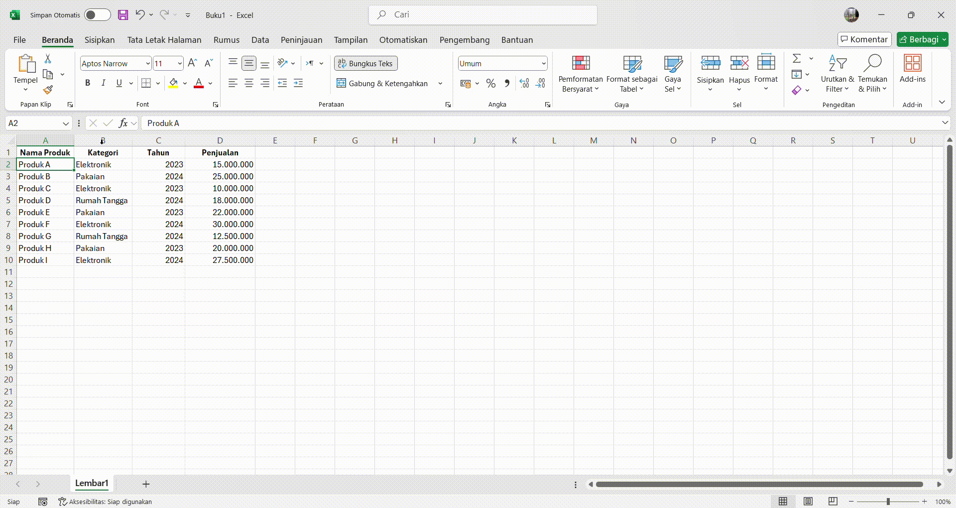 Simulasi Studi Kasus Kombinasi Filter Sorting