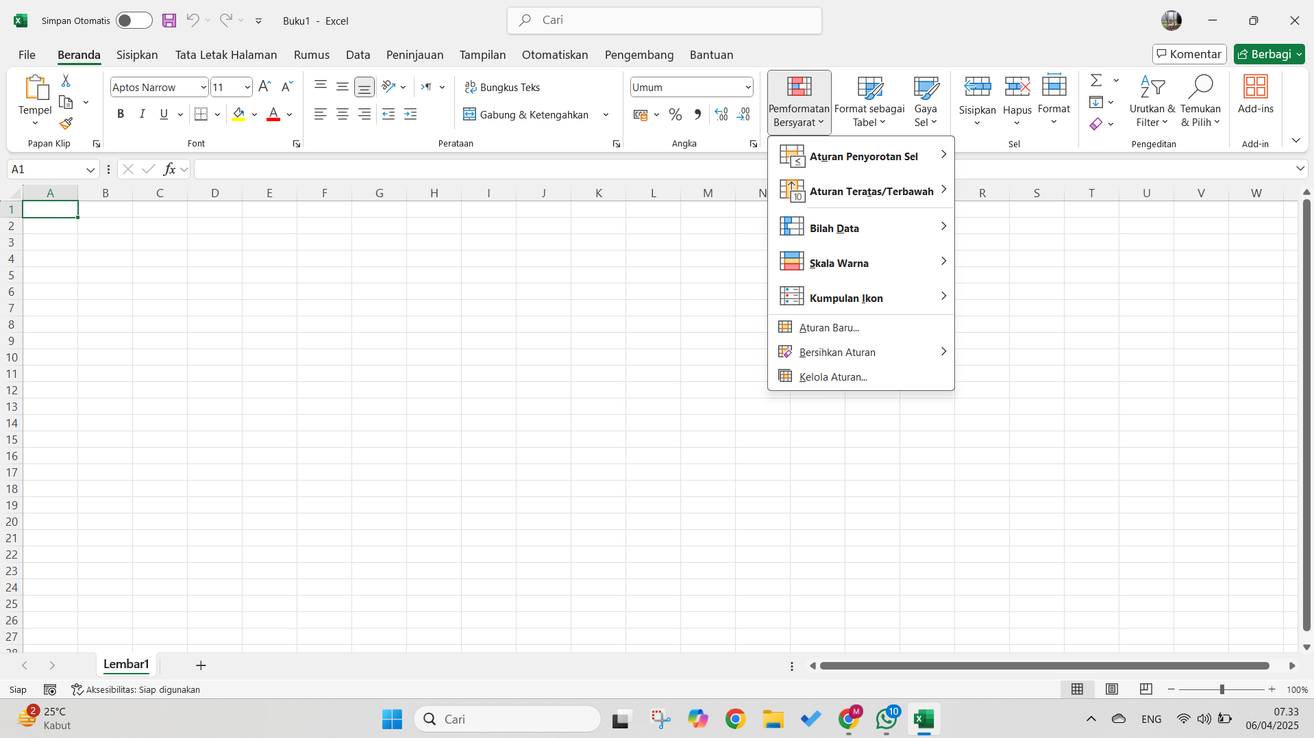 Conditional Formatting atau Format Bersyarat pada Excel 