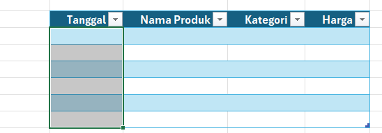Seleksi yang ingin diberikan validasi