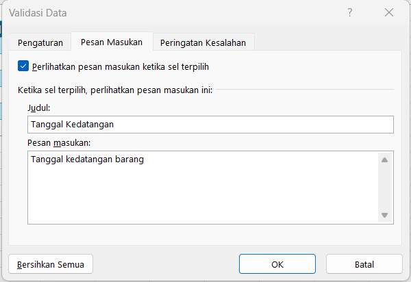 Input Message