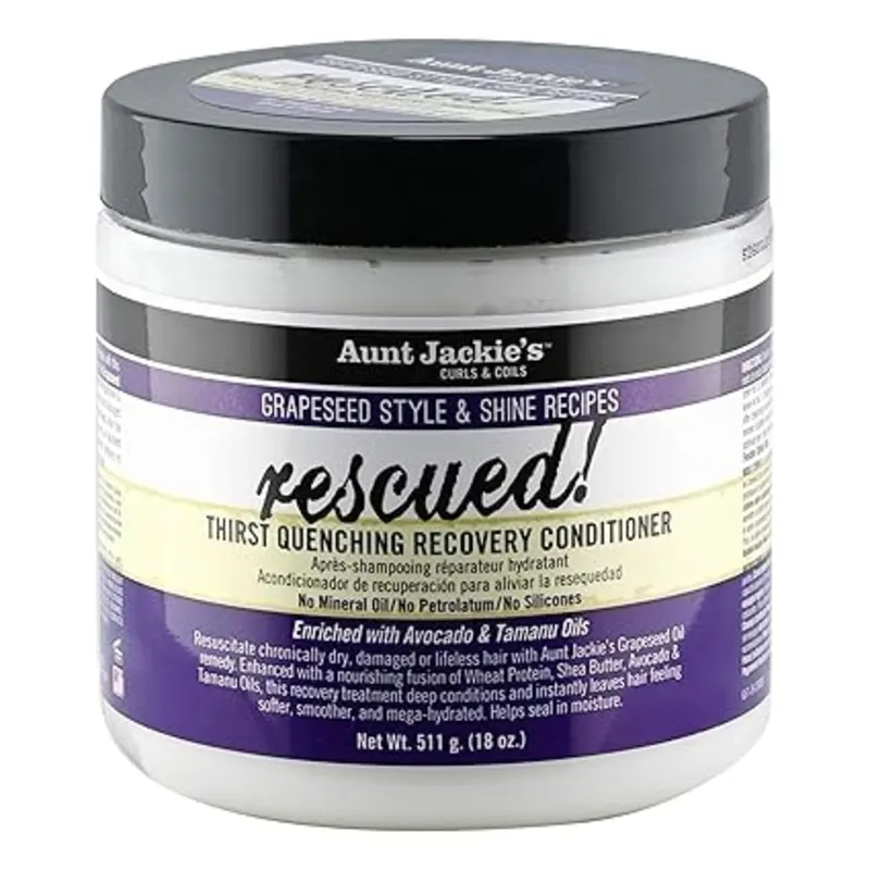 AUNT JACKIE’S Grapeseed Style & Shine Recipes rescued Thirst Quenching Recovery Conditioner - BeautyRidge 