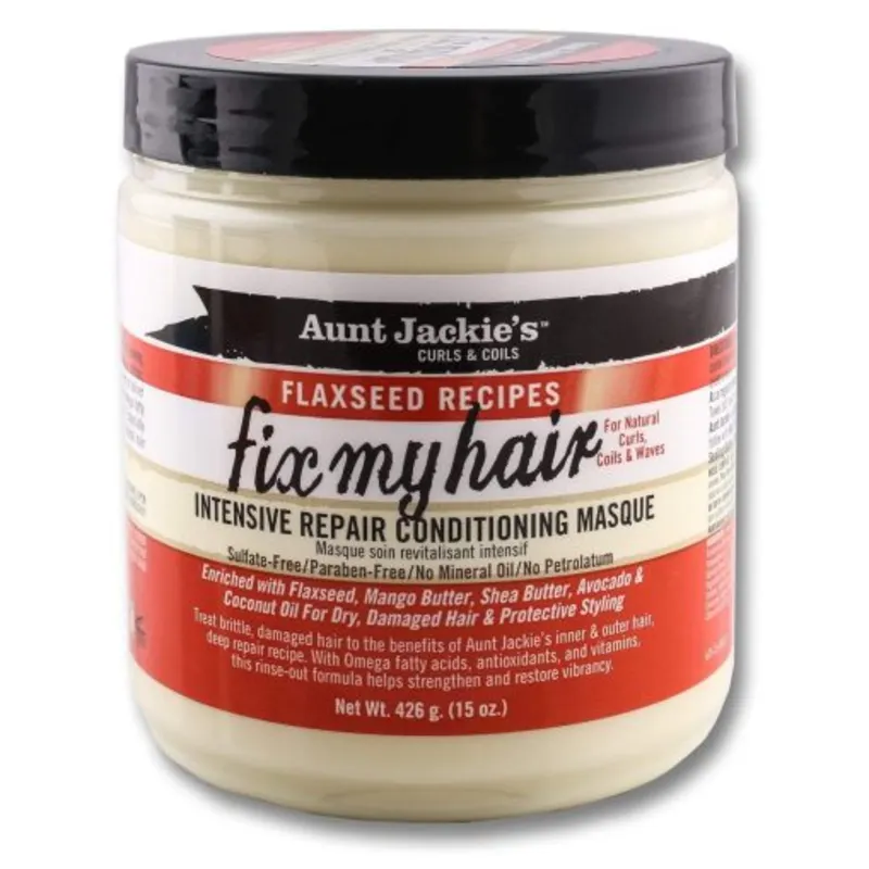 AUNTIE JACKIE’S Flaxseed Recipes fix my hair intensive Repair Conditioning Masque - BeautyRidge 