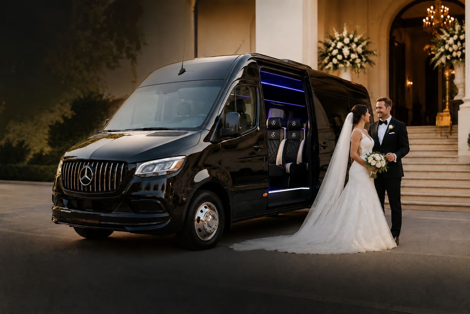 Mercedes Sprinter preparada para bodas y eventos en Mallorca