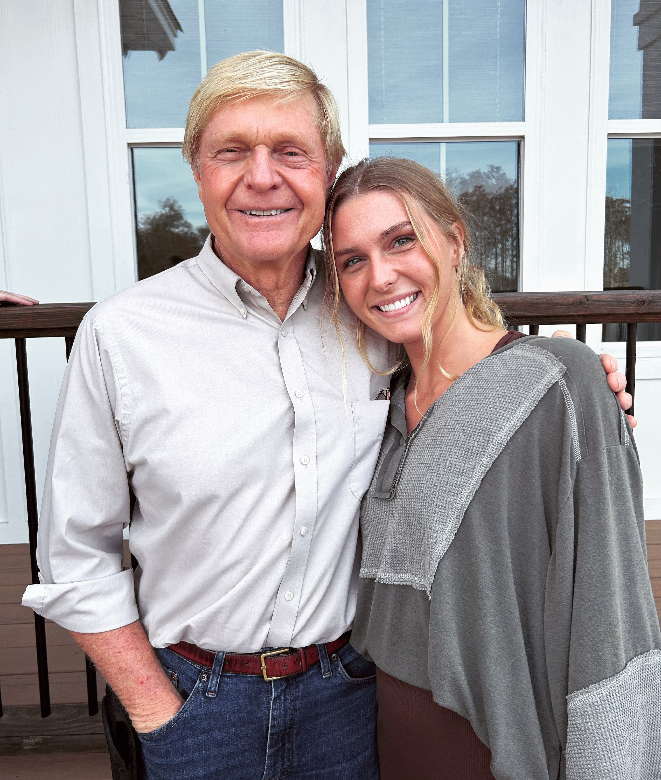 Brooke shares a moment with her father, Craig Huckaby, former Mayor of Arabi, as she follows in his footsteps, continuing the legacy of leadership and service in Arabi.