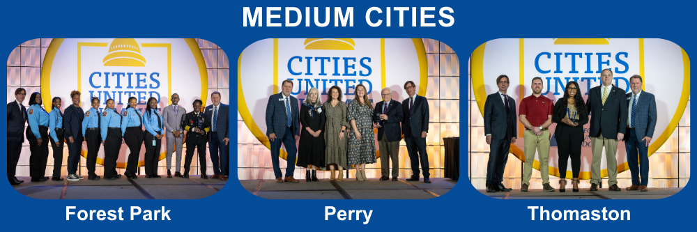 2025 Medium City Visionary City Award winners.