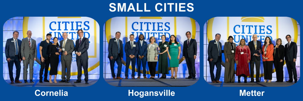 2025 Small City Visionary City Award winners.