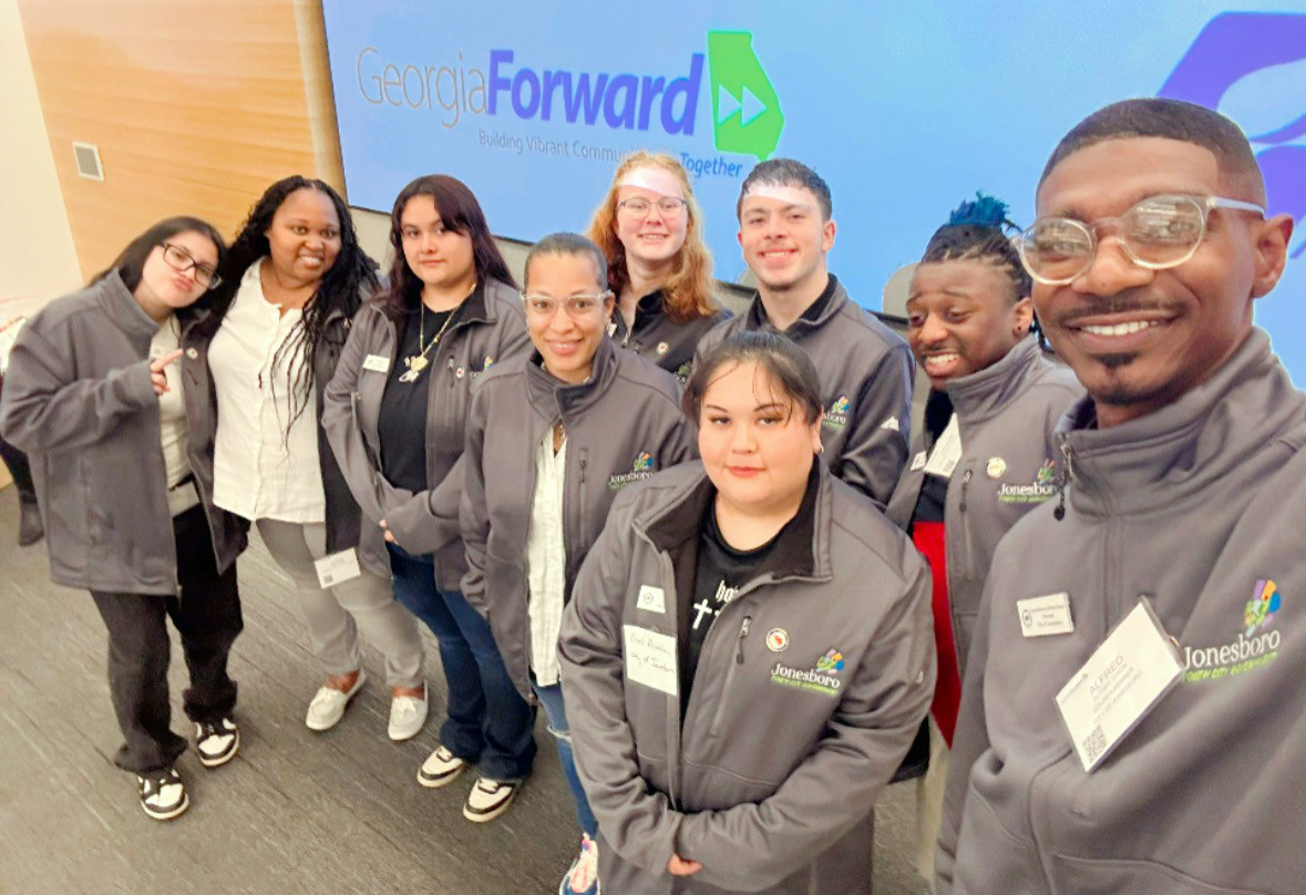 Members of the Jonesboro Youth City Government at the 2025 Youth Forum held in Atlanta.