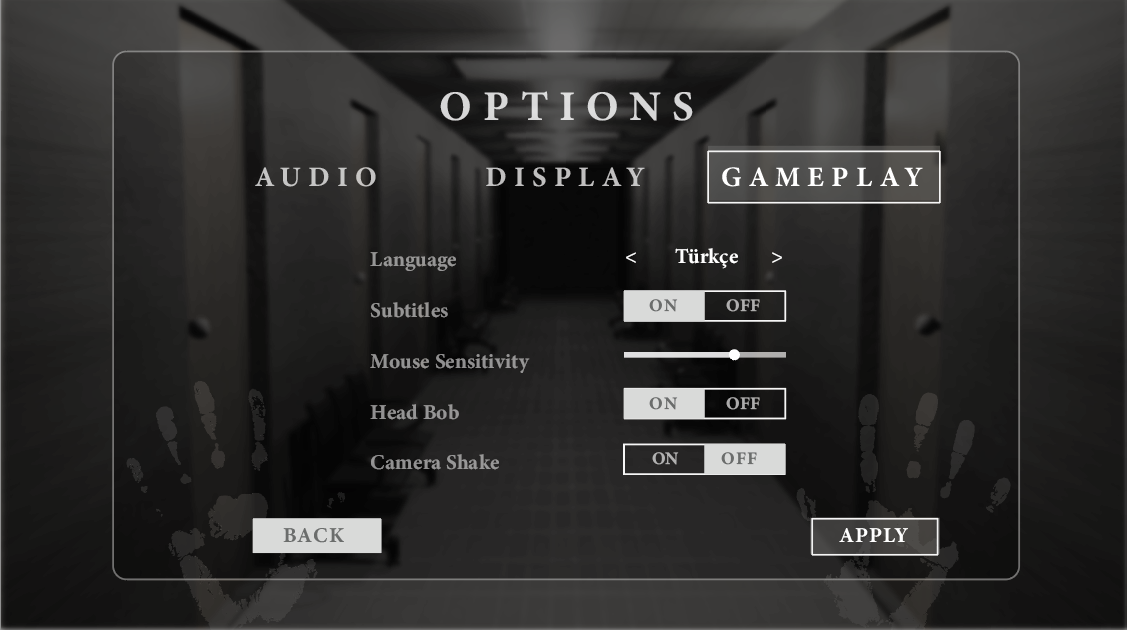 Horror Game UI Design gallery image