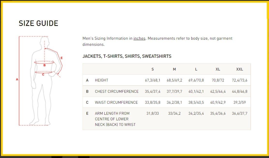 טבלת-מדידה-סווטשירטים טבלת-מדידה-סווטשירטים