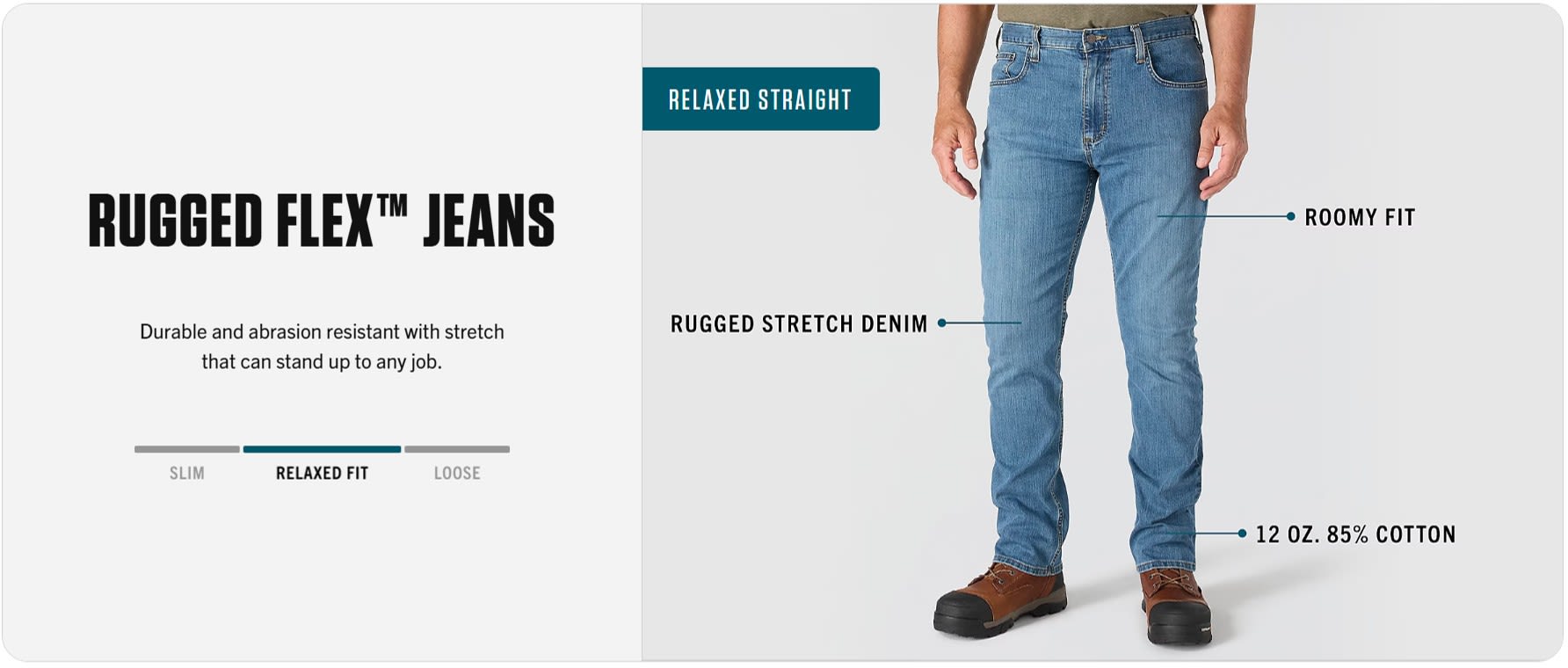 מכנס Carhartt בגזרת Relaxed Fit עם בד דנים גמיש